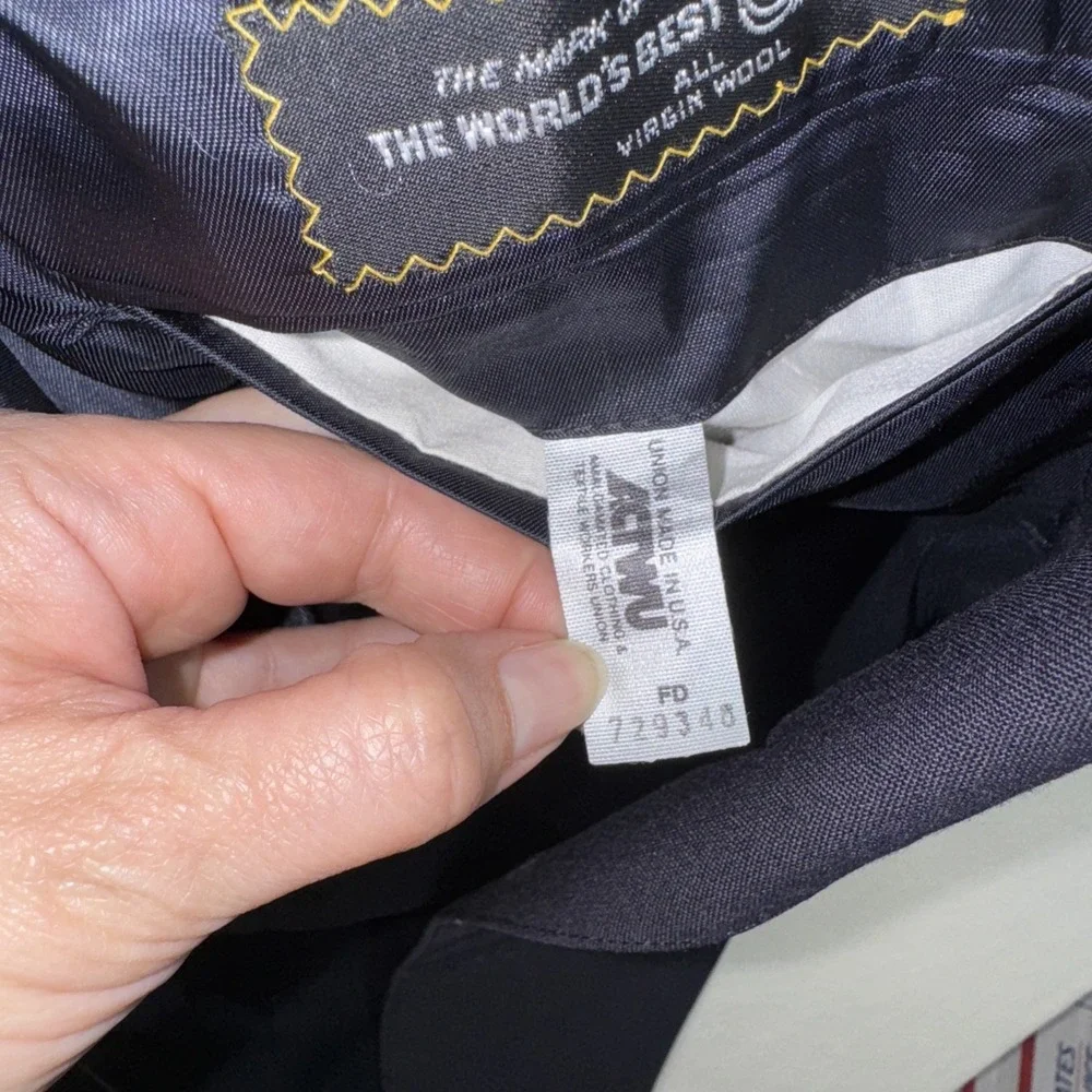 Polo University Club Ralph Lauren Navy‎ Blue Wool Blazer Suit Jacket Mens 44L